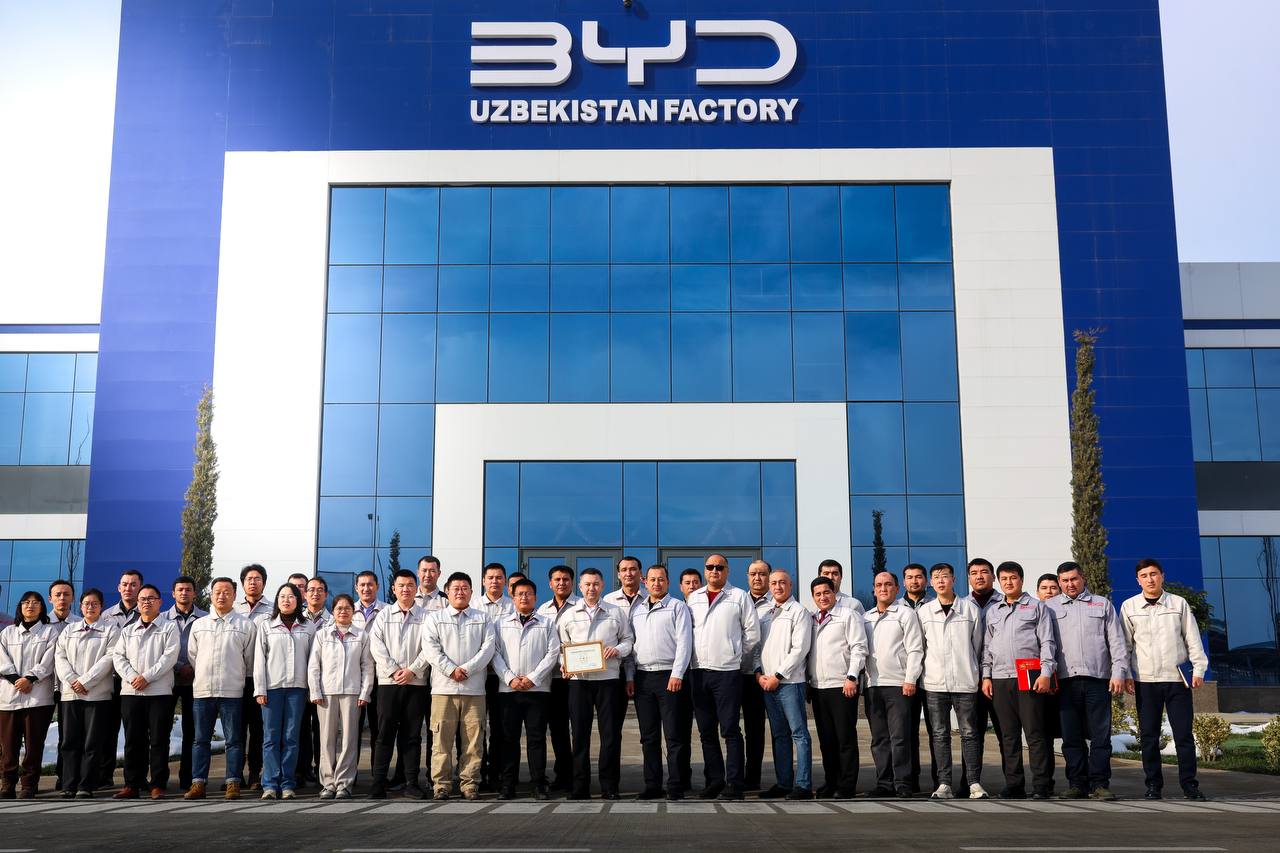 «BYD Uzbekistan Factory» — первый в мире трёхзвёздочный завод за пределами Китая!