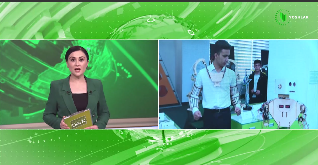 Toshkent politexnika muzeyida bo'lib o'tgan "Robotlar kuni" tadbiri "Yoshlar" telekanalida 